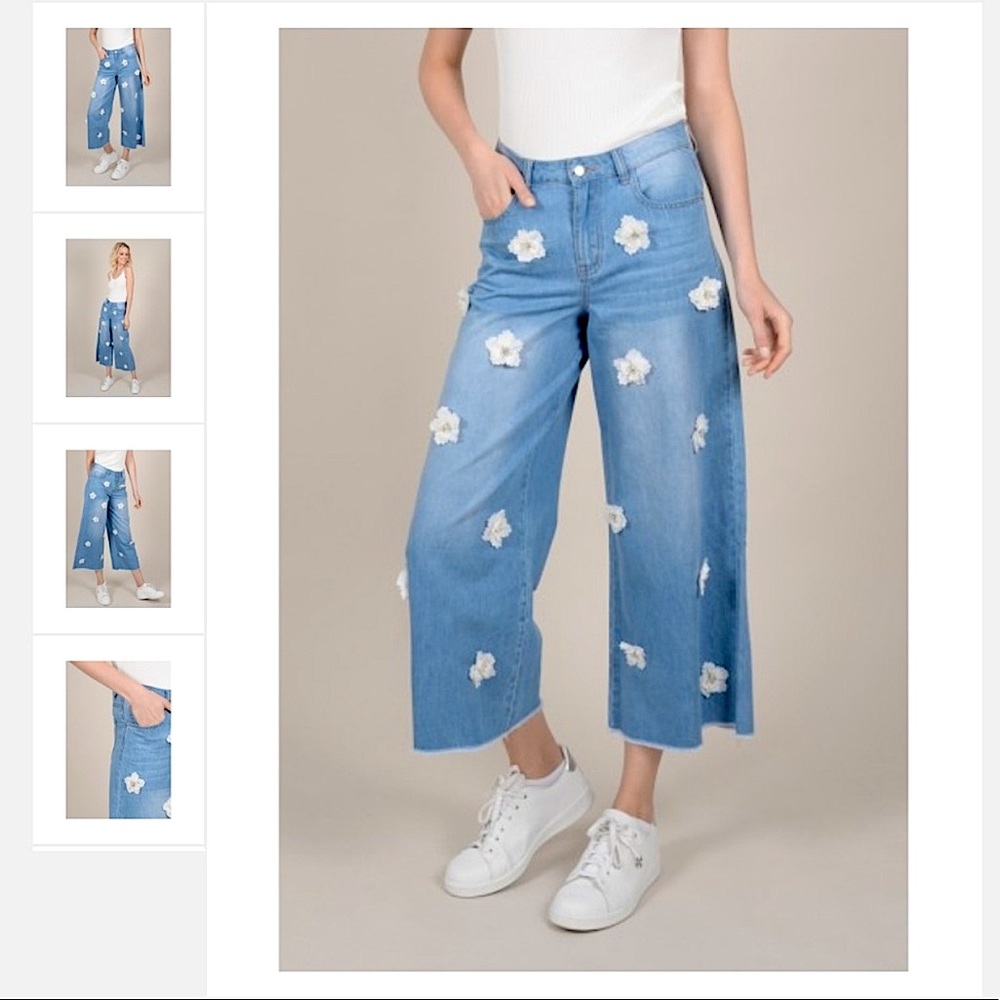 Molly Bracken 70s floral jeans